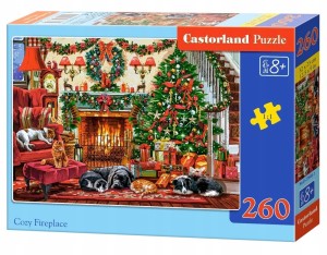PUZZLE 260 ELEMENTÓW ŚWIĄTECZNA UKŁADANKA PRZYTULNY KOMINEK CASTORLAND