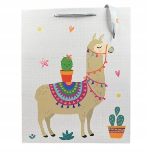TOREBKA PREZENTOWA LAMA ALPAKA TORBA NA PREZENTY 26x32CM RÓŻNE WZORY