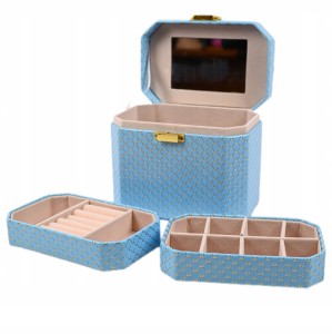 DAMSKI KUFEREK PODRÓŻNY MINI ORGANIZER NA BIŻUTERIĘ ŁUSKI RÓŻNE KOLORY
