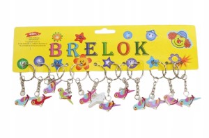 BRELOK DO KLUCZY PAPUGA PTAK ZAWIESZKA PREZENT ZESTAW 12SZT