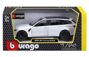 BMW M3 Touring 2023 G81 BIAŁE KOMBI 1:24 MODEL BBURAGO 18-21112WT