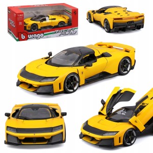 Ferrari F80 1:24 model Bburago 18-26034 ŻÓŁTY HYBRYDOWY WŁOSKI SAMOCHÓD