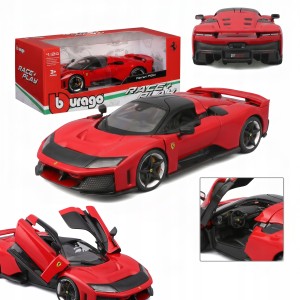 Ferrari F80 1:24 model Bburago 18-26034 CZERWONY HYBRYDOWY WŁOSKI SAMOCHÓD