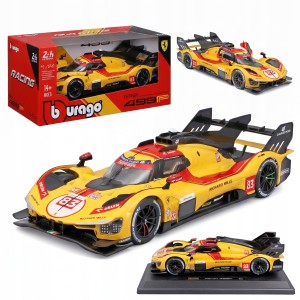 Ferrari 499P #83 KUBICA ZWYCIĘSKI SAMOCHÓD 24h Le Mans 2025 1:24 Bburago