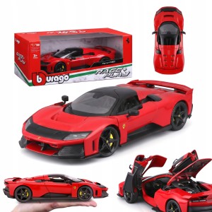 Ferrari F80 1:18 model Bburago 18-16022 CZERWONY HYBRYDOWY WŁOSKI SAMOCHÓD