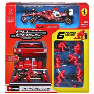 BOKS GARAŻOWY PIT LANE BOLID F1 Ferrari SF-25 Leclerc BBURAGO 18-36865
