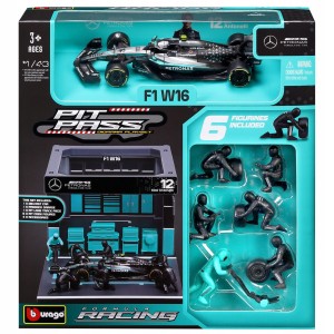 BOKS GARAŻOWY PIT LANE BOLID F1 Mercedes AMG W16 Antonelli BBURAGO 18-38458