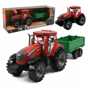 DUŻY TRAKTOR Z PRZYCZEPĄ MASZYNA CIĄGNIK ROLNICZY ZESTAW RÓŻNE KOLORY