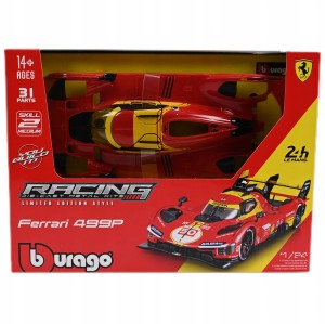 Ferrari 499P #50 2024 1:24 Bburago KIT 18-26593 SAMOCHÓD MODEL DO ZŁOŻENIA