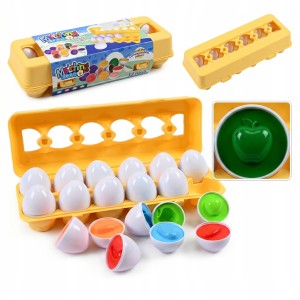 JAJKA SORTER UKŁADANKA EDUKACYJNA MONTESSORI PUZZLE DOPASUJ KSZTAŁTY CYFRY