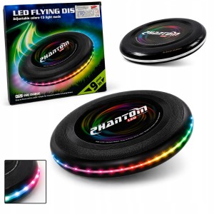 LATAJĄCY DYSK ŚWIECĄCY UFO FRISBEE 22CM LATAJĄCY TALERZ DO RZUCANIA RGB LED