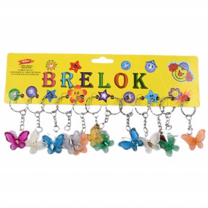 BRELOK DO KLUCZY MOTYLEK ZAWIESZKA DO PLECAKA TOREBKI ZESTAW 12SZT