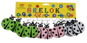 BIEDRONKA DZIECIĘCY BRELOK DO KLUCZY ZAWIESZKA DO PLECAKA ZESTAW 12SZT