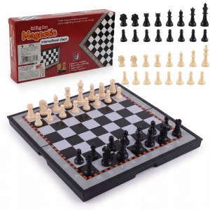 SZACHY MAGNETYCZNE PODRÓŻNE PLASTIKOWE SZACHOWNICA FIGURY SZACHOWE 24x24CM