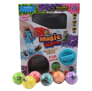 MAGICZNE ROBACZKI SENSORYCZNE GNIOTKI ANTYSTRESOWE FIDGET ZESTAW 6 SZT