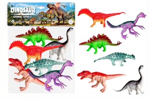 DINOZAURY FIGURKI T-REX PREHISTORYCZNE STWORY ZESTAW FIGUREK 6SZT