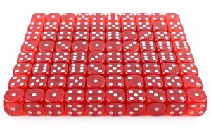 KOSTKI DO GRY KOŚCI DO GIER PLANSZOWYCH ZESTAW K6 100SZT 10MM RÓŻNE KOLORY