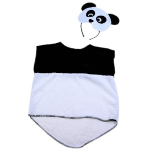 STRÓJ KARNAWAŁOWY PANDA BLUZKA PRZEBRANIE ZWIERZAK OPASKA PANDA DLA DZIECKA