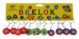 KWIATEK BRELOK DO KLUCZY ZAWIESZKA DO PLECAKA TORBY PREZENT ZESTAW 12SZT