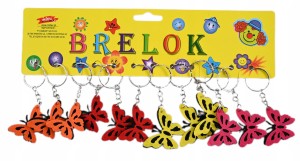 MOTYL BRELOK DO KLUCZY ZAWIESZKA DO PLECAKA DLA DZIECI ZESTAW 12SZT