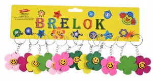 KWIATEK BRELOK DO KLUCZY ZAWIESZKA DO TORBY PLECAKA PREZENT ZESTAW 12SZT