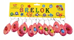 BRELOK DO KLUCZY BIEDRONKA ZAWIESZKA DO TORBY PLECAKA ZESTAW 12SZT