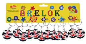 MORSKI BRELOK DO KLUCZY KOTWICA ZAWIESZKA DO TOREBKI PLECAKA ZESTAW 12SZT