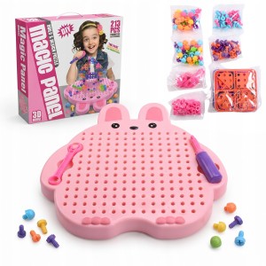 KLOCKI KONSTRUKCYJNE DO SKRĘCANIA ZESTAW 213 ELEMENTÓW ŚRUBKI DIY 3D