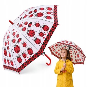 PARASOL DZIECIĘCY BIEDRONKA LEKKA BEZPIECZNA PARASOLKA DLA PRZEDSZKOLAKA