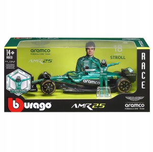 BOLID F1 Aston Martin AMR25 FIGURKA STROLL 1:24 MODEL BBURAGO 18-28071