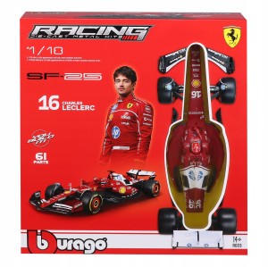 BOLID F1 Ferrari SF-25 #16 Leclerc 1:18 Bburago 18-16851 MODEL DO ZŁOŻENIA