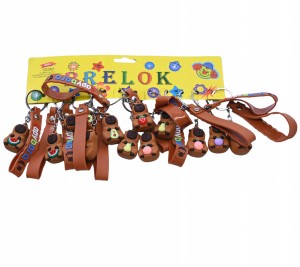 BRELOK DO KLUCZY GUMOWY KAPIBARA KAWAII ZAWIESZKA DO PLECAKA TOREBKI 12SZT