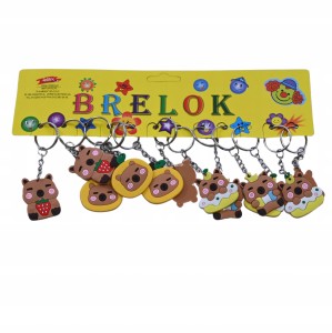GUMOWY BRELOK DO KLUCZY KAPIBARA ZAWIESZKA DO TORBY PLECAKA ZESTAW 12SZT