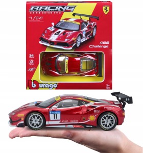 Ferrari 488 Challenge 1:24 Bburago KIT 18-26583 SAMOCHÓD MODEL DO ZŁOŻENIA