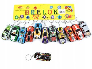 AUTO SAMOCHODOWY BRELOK DO KLUCZY PLECAKA TOREBKI ZESTAW 12SZT